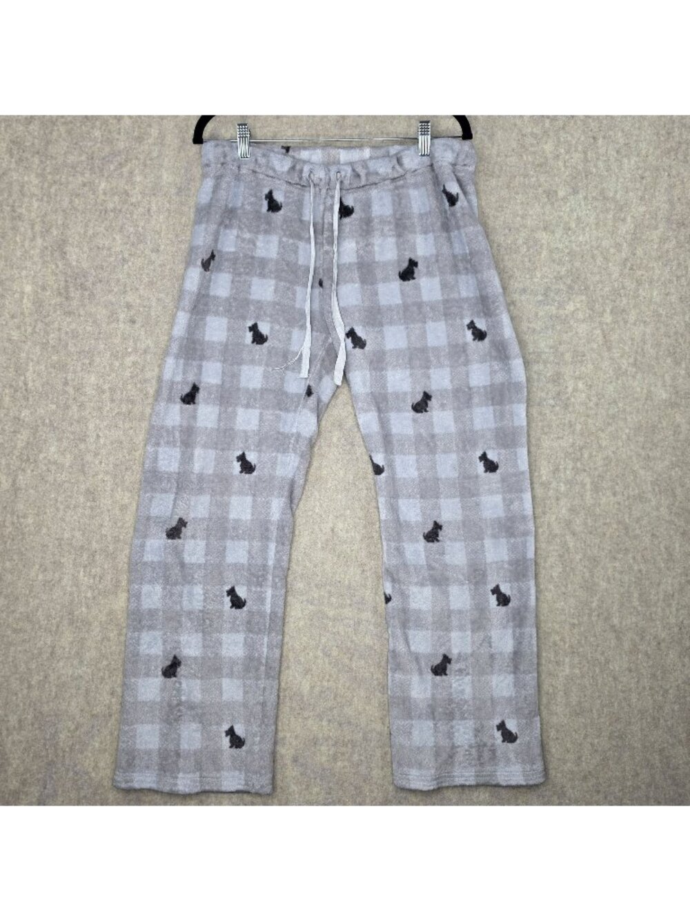 Daydream Womens Gray Pajama Pants With Cat Print Size Large Fleece Loungewear